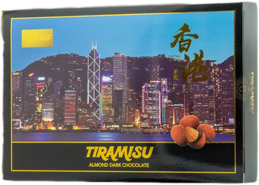 香港景點禮盒提拉米蘇杏仁黑朱古力150克/黑禮盒